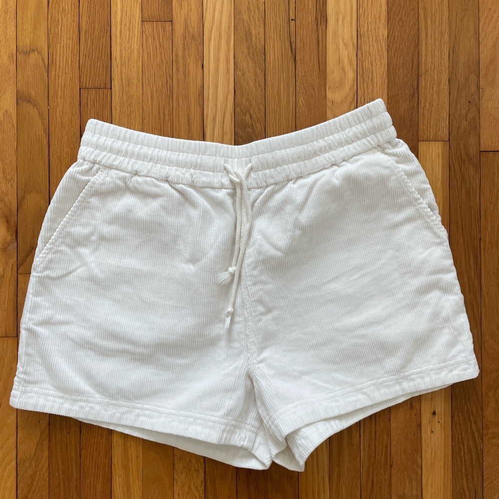Faherty White Corduroy Shorts for Women